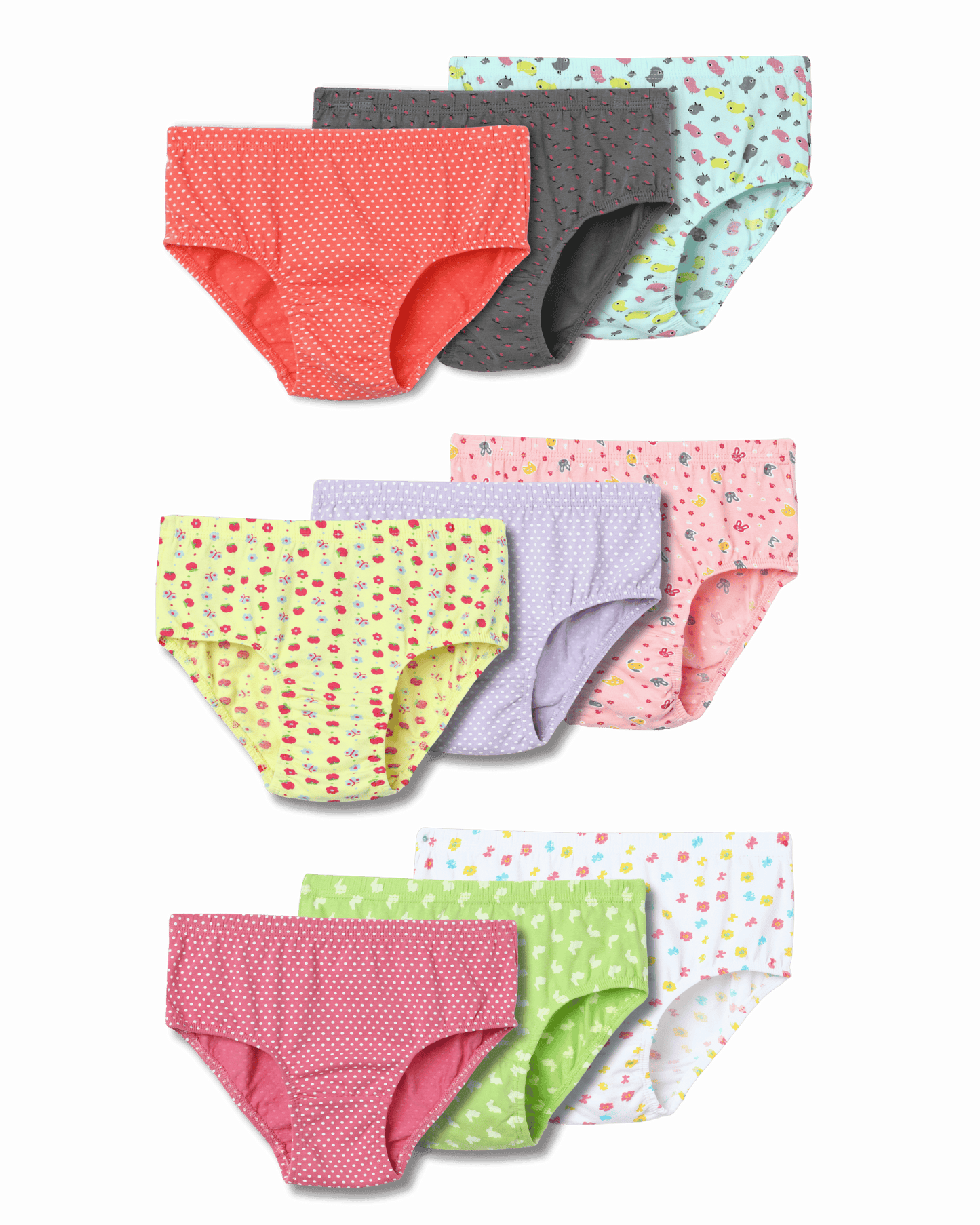 Girls Printed Inner Elastic Panty | COMBO MIX