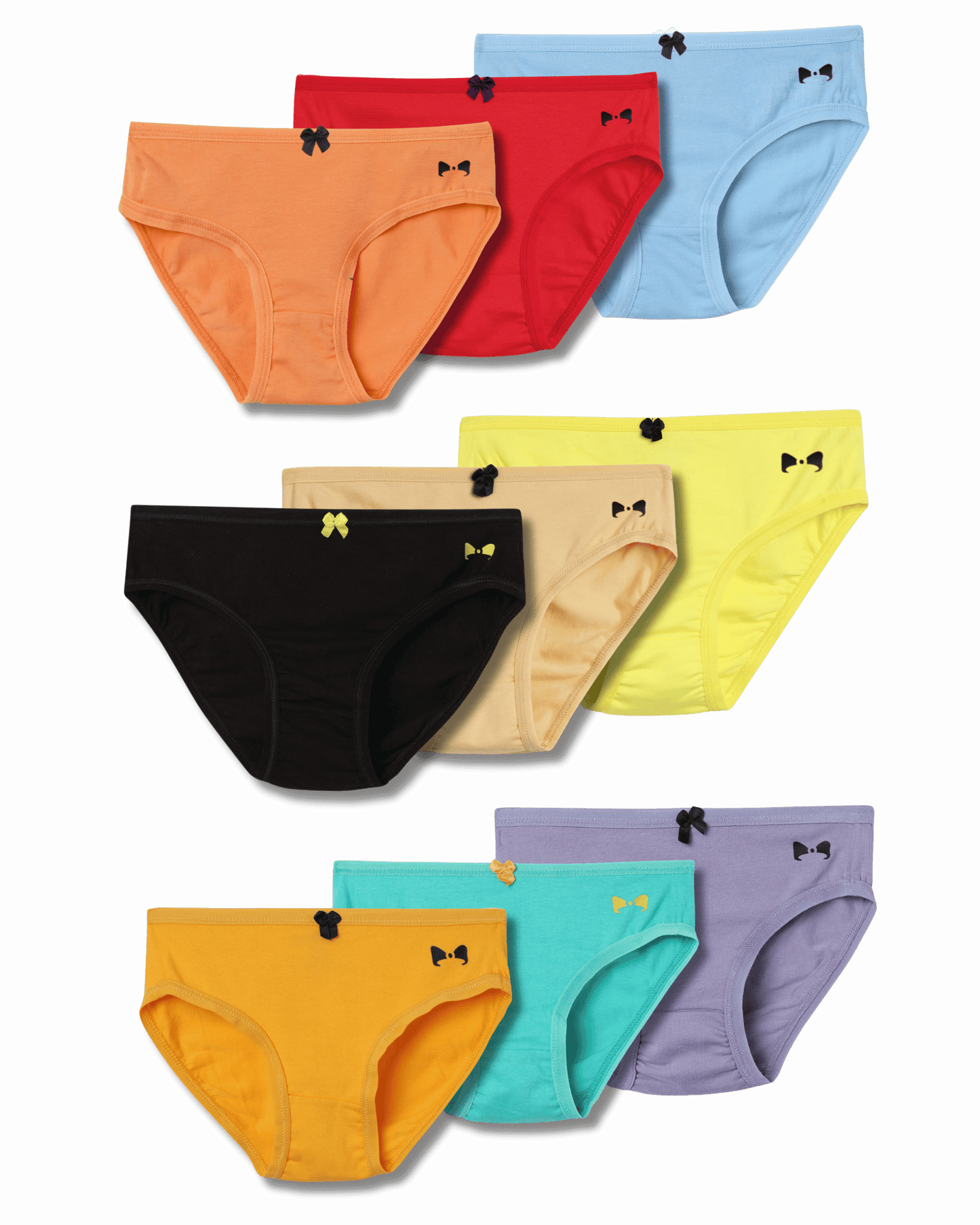 Girls Solid Colored Panties | COMBO MIX