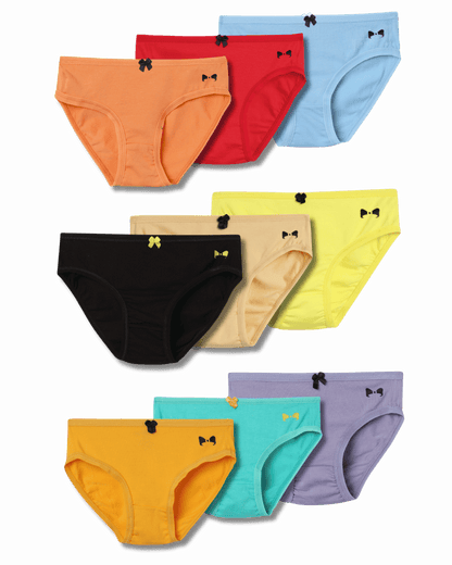 Girls Solid Colored Panties | COMBO MIX