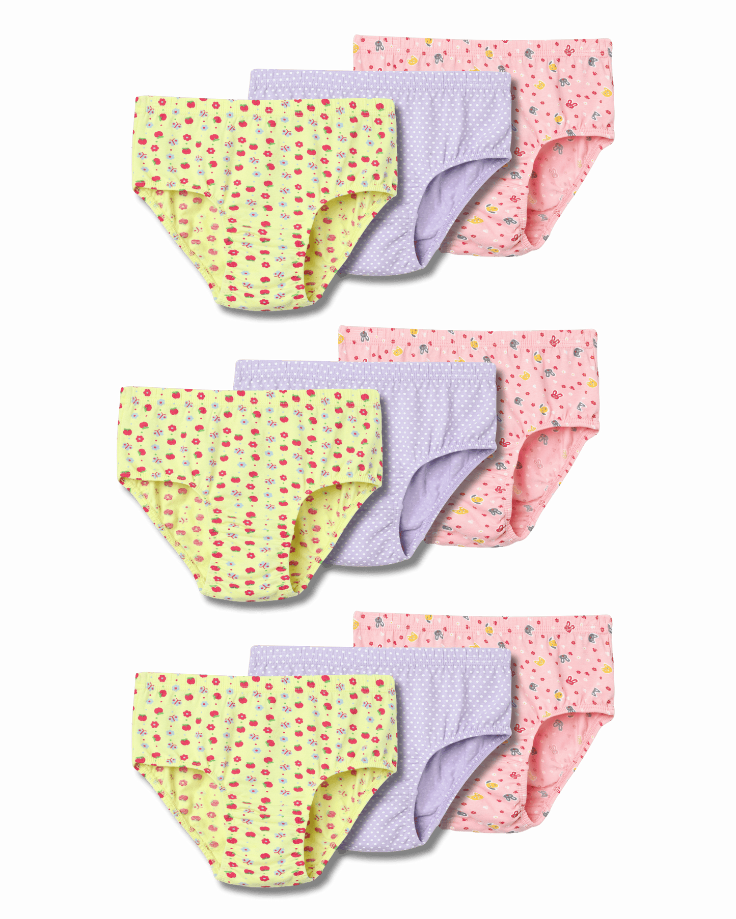 Girls Printed Inner Elastic Panty | COMBO 1