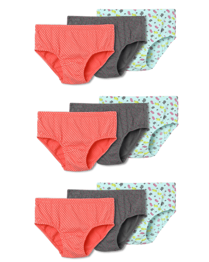 Girls Printed Inner Elastic Panty | COMBO 3